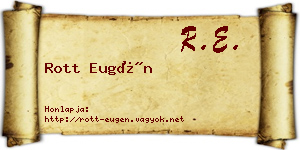 Rott Eugén névjegykártya